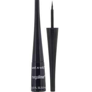 3 PACK of Wet n Wild, MegaLiner Liquid Eyeliner, Black, 0.12 fl oz (3.5 ml)