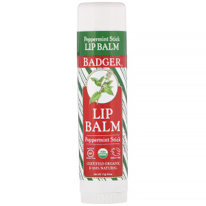 3 PACK of Badger Company, Lip Balm, Peppermint Stick, .60 oz (17 g)