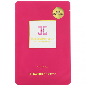 3 PACK of Jayjun Cosmetic, Rose Blossom Mask, 1 Sheet, 0.84 fl oz (25 ml)