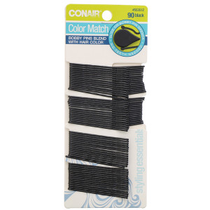 Conair, Color Match, Bobby Pins, Black, 90 Pieces