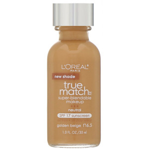 L'Oreal, True Match Super-Blendable Makeup,  SPF 17, N6.5 Golden Beige, 1 fl oz (30 ml)