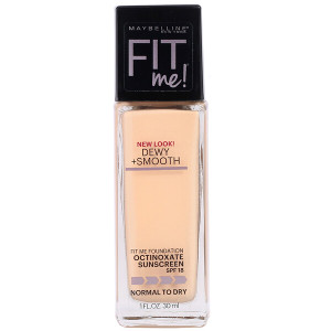 3 PACK of Maybelline, Fit Me, Dewy + Smooth Foundation, 120 Classic Ivory, 1 fl oz (30 ml)