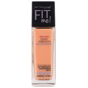 3 PACK of Maybelline, Fit Me, Dewy + Smooth Foundation, 322 Warm Honey, 1 fl oz (30 ml)