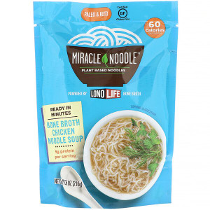 3 PACK of Miracle Noodle, Bone Broth Noodle Soup, Chicken, 7.6 oz (215 g)