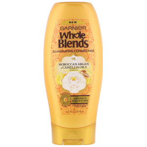3 PACK of Garnier, Whole Blends, Illuminating Conditioner, Moroccan Argan & Camellia Oils Extracts, 12.5 fl oz (370 ml)