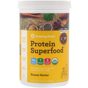 Amazing Grass, Protein Superfood, Peanut Butter, 14.8 oz (420 g)