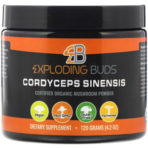 Exploding Buds, Cordyceps Sinensis, Certified Organic Mushroom Powder, 4.2 oz (120 g)