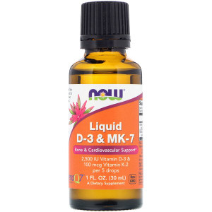 Now Foods, Liquid D-3 & MK-7, 1 fl oz (30 ml)