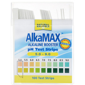 Natural Balance, AlkaMax, Alkaline Booster pH Test Strips, 100 Test Strips