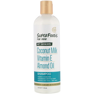 Petal Fresh, Pure, SuperFoods for Hair, Get Drenched Shampoo, Coconut Milk, Vitamin E & Almond Oil, 12 fl oz (355 ml)
