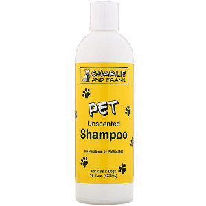 Charlie & Frank, Pet Shampoo, Unscented, 16  fl oz (473 ml)