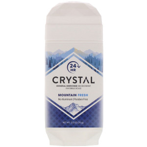 3 PACK of Crystal Body Deodorant, Mineral Enriched Deodorant, Invisible Solid, Mountain Fresh, 2.5 oz (70 g)