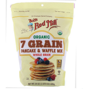 Bobs Red Mill, Organic, 7 Grain Pancake & Waffle Mix, Whole Grain, 24 oz (680 g)
