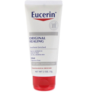 3 PACK of Eucerin, Original Healing, Creme for Very Dry  Sensitive Skin, Fragrance Free, 2 oz (57 g)