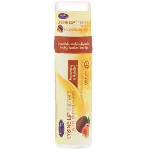 3 PACK of Life-flo, Lysine Lip Therape with Monolaurin, Natural Mango Flavor, 0.25 oz (7 g)