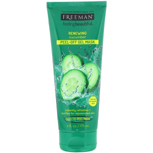 3 PACK of Freeman Beauty, Feeling Beautiful, Renewing Peel-Off Gel Mask, Cucumber, 6 fl oz (175 ml)