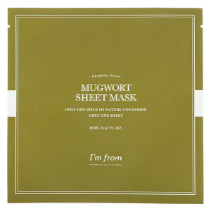 3 PACK of I'm From, Mugwort Sheet Mask, 1 Sheet, 0.67 fl oz (20 ml)