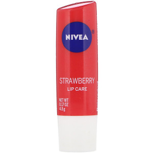 3 PACK of Nivea, Lip Care, Strawberry, 0.17 oz (4.8 g)