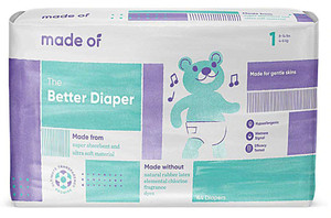MADE OF Disposable Baby Diapers - Size 1 -- 44 Diapers