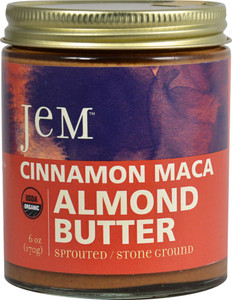 Jem Raw Organic Sprouted Almond Butter Cinnamon -- 6 oz