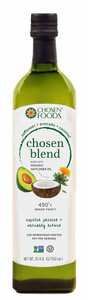 3 PACK of Chosen Foods Chosen Blend Oil Safflower Avocado Coconut -- 25.4 fl oz