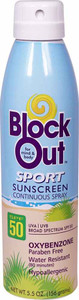 3 PACK of Block Island BlockOut Sport Sunscreen 50 SPF -- 5.5 oz
