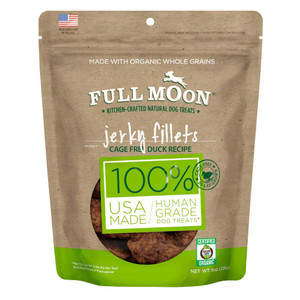 3 PACK of Full Moon Dog Jerky Fillet Treats Duck -- 8 oz