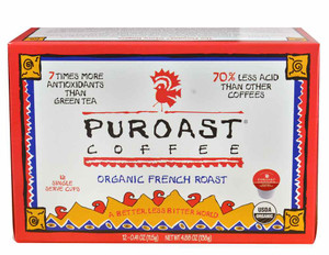 3 PACK of Puroast Low Acid Organic Coffee Single Serve French Roast -- 12 K-Cups