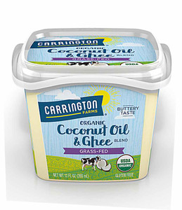 3 PACK of Carrington Farms Organic Coconut Oil & Ghee Blend Grass fed -- 12 fl oz