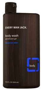 3 PACK of Every Man Jack Body Wash and Shower Gel Signature Mint -- 16.9 fl oz