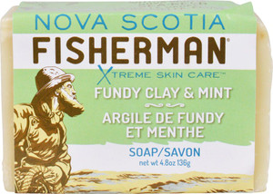 3 PACK of Nova Scotia Fisherman Bar Soap Fundy Clay and Mint -- 4.8 oz