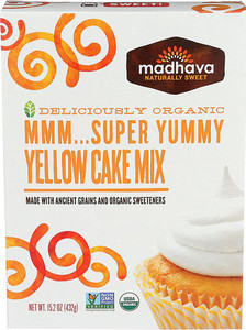 3 PACK of Madhava Organic MMM...Super Yummy Cake Mix Yellow -- 15.3 oz