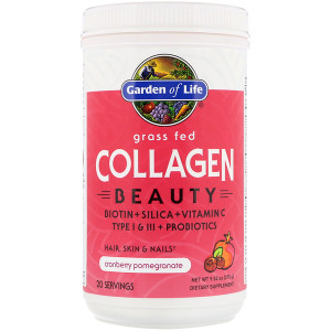 Garden of Life, Grass Fed Collagen Beauty, Cranberry Pomegranate, 9.52 oz (270 g)