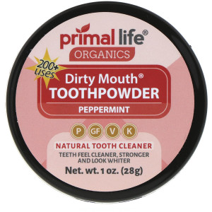 Primal Life Organics, Dirty Mouth Toothpowder, Peppermint, 1 oz (28 g)