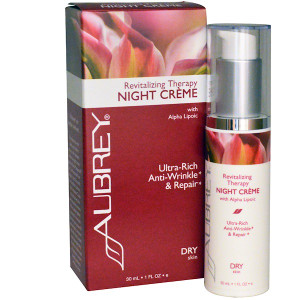 Aubrey Organics, Revitalizing Therapy Night Cream, Dry Skin, 1 fl oz (30 ml)