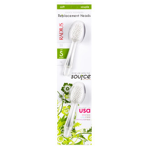 3 PACK of RADIUS, Replacement Heads, Soft, 2 Pack