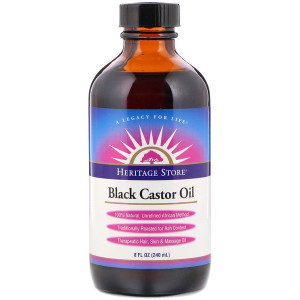 Heritage Store, Black Castor Oil, 8 fl oz (240 ml)