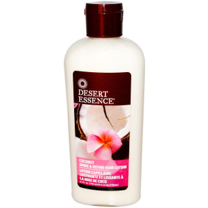 Desert Essence, Shine & Refine Hair Lotion, Coconut, 6.4 fl oz (190 ml)