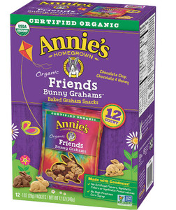 3 PACK of Annies Homegrown Organic Friends Bunny Grahams Chocolate Chip, Chocolate & Honey -- 12 Packets