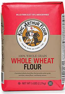 3 PACK of King Arthur Flour Traditional Whole Wheat Flour -- 5 lbs