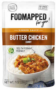 3 PACK of Fodmapped for You Simmer Sauce Gluten Free Butter Chicken Curry -- 7 oz