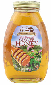 3 PACK of Harmony Farms Clover Honey -- 1 lb