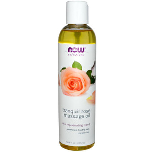 3 PACK of Now Foods, Solutions, Tranquil Rose Massage Oil, 8 fl oz (237 ml)