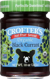 3 PACK of Crofters Organic Just Fruit Spread Black Currant -- 10 oz