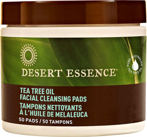 3 PACK of Desert Essence, Natural Tea Tree Oil Facial Cleansing Pads, 50 Pads