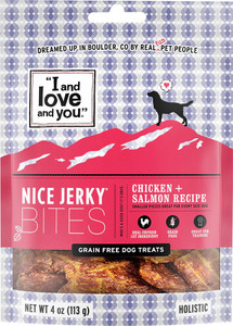 3 PACK of I and Love and You Nice Jerky Bites Chicken & Salmon -- 1 lb