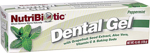 3 PACK of NutriBiotic, Dental Gel, Peppermint, 4.5 oz (128 g)