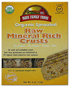 3 PACK of Mauk Family Farms Organic Sprouted Raw Crusts Mineral Rich -- 4 oz