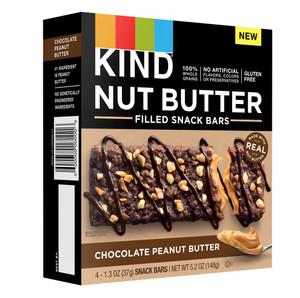 3 PACK of KIND Bars, Nut Butter Filled Snack Bars, Chocolate Peanut Butter, 4 Bars, 1.3 oz (37 g) Each