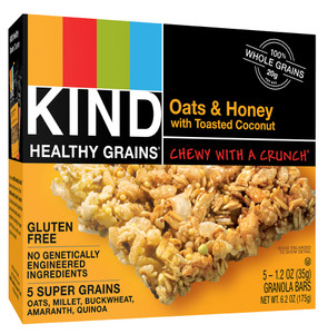 3 PACK of Kind Healthy Grains Granola Bars Gluten Free Oats & Honey -- 5 Bars